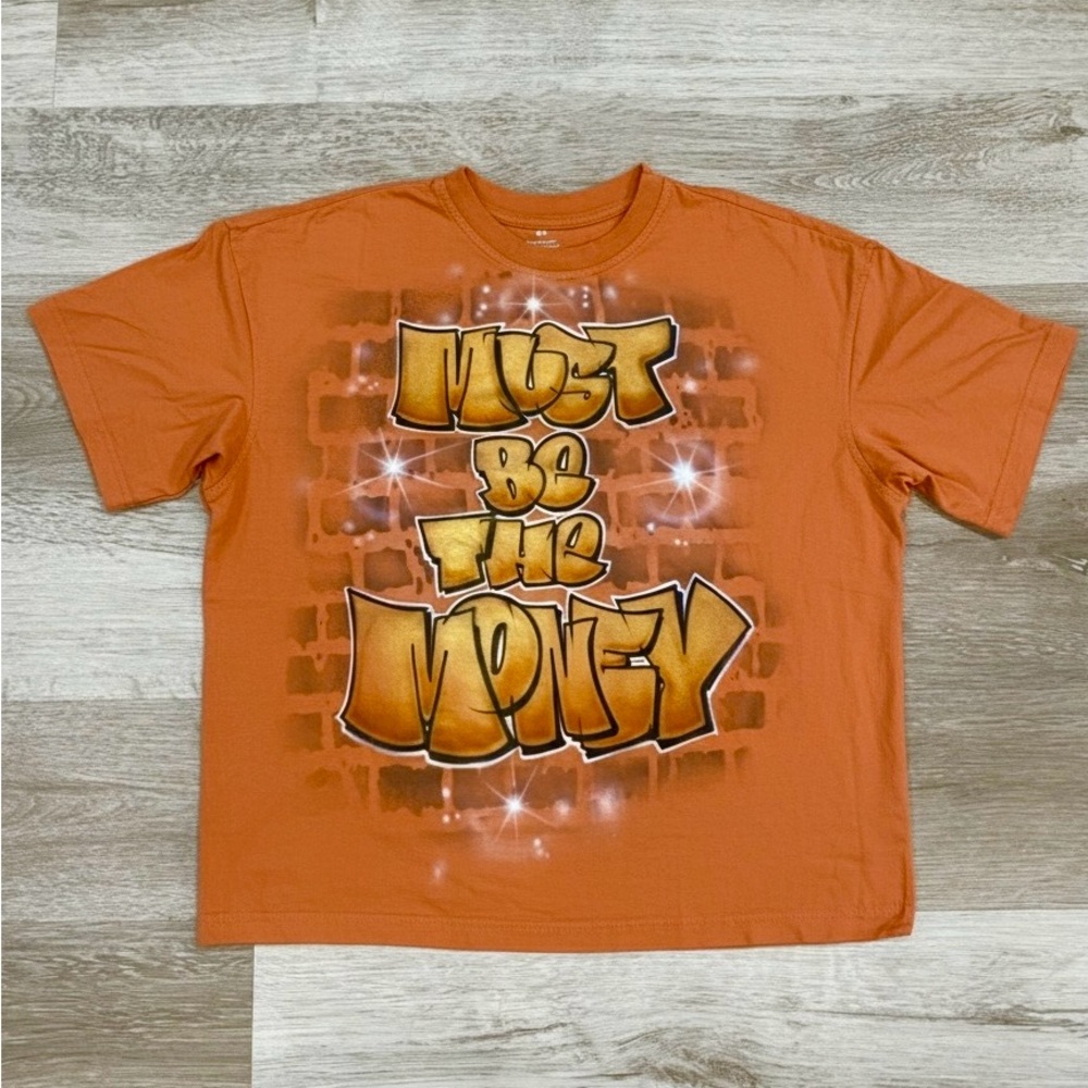 Custom Airbrushed Throwback Inspired early 2000’s tee “Must Be The Money”
